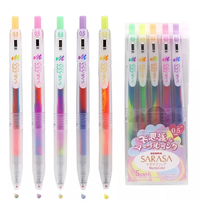 Zebra Sarasa Clip Marble Color Gel Pen - 0.5 mm